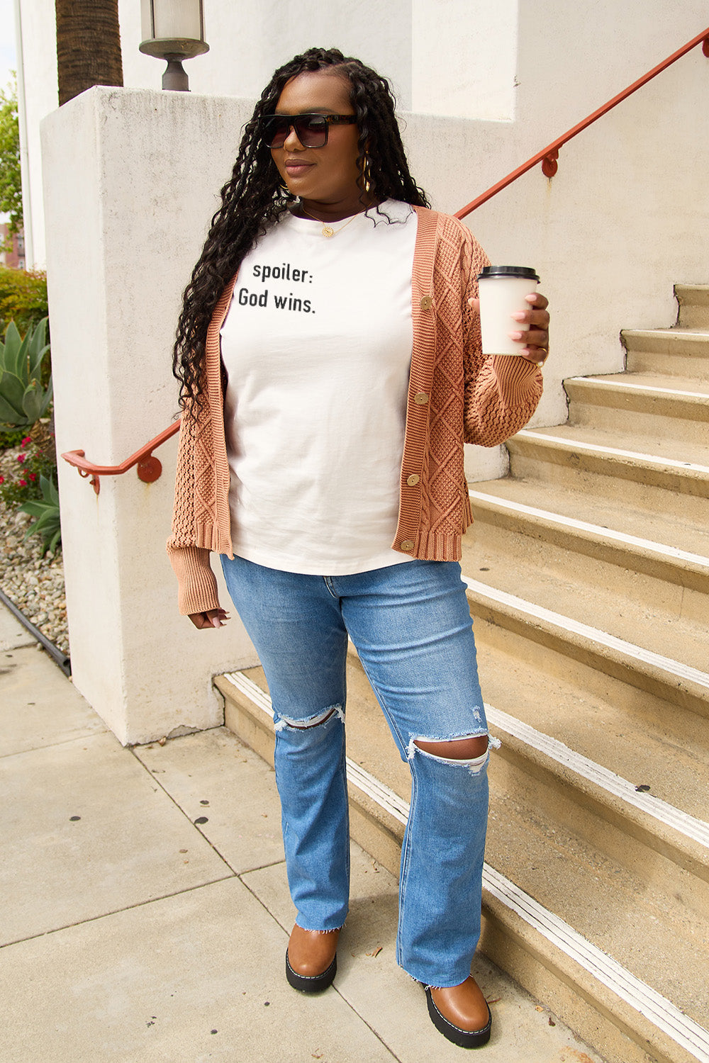 Full Size SPOILER : GOD WINS Short Sleeve T-Shirt