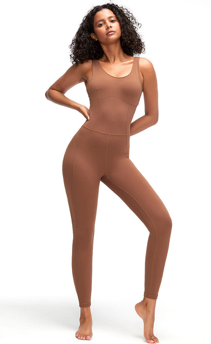 Yoga Clothes Jumpsuit Body Training Workout Beauty Back Ballet Dancing Dress Women Crisscross