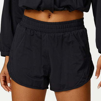 Loose Casual Sports Jacket Workout Clothes Outdoor Running Cycling Sports Zip Up Shirt Two Piece Set Women