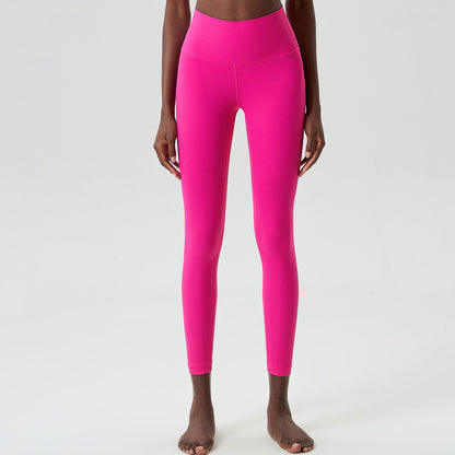 Sunken Stripe Dense Support Yoga Pants Luo Shen Red