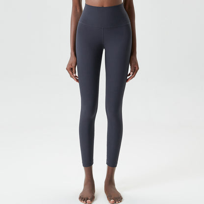 Sunken Stripe Dense Support Yoga Pants Charcoal Blue Gray
