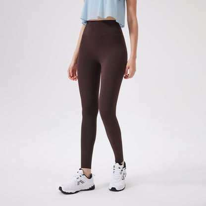Hip Lifting No Size Nude Feel Yoga Pants Women High Waist Belly Contracting Sports Hip Shaping Fitness Pants Yoga Trousers