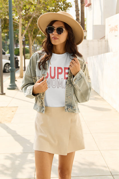 Full Size SUPERWOMAN Short Sleeve T-Shirt