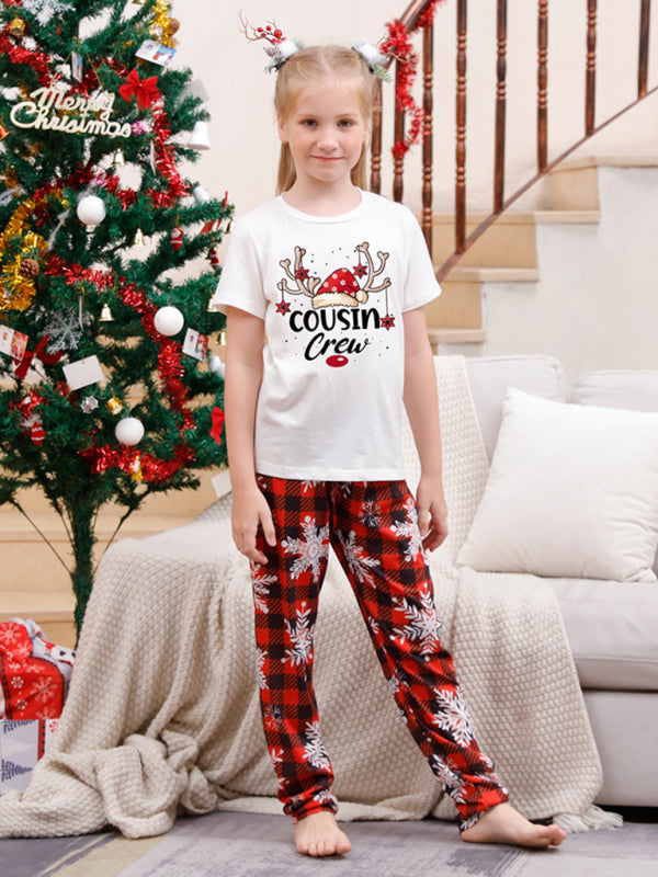 New Christmas Parent-Child Pajama Set Printed Homewear
