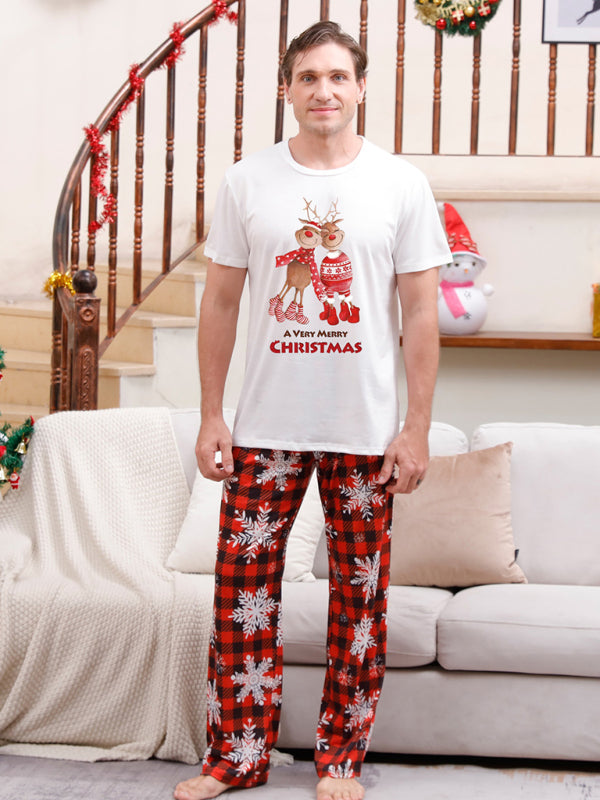 New Christmas Parent-Child Pajama Set Printed Homewear