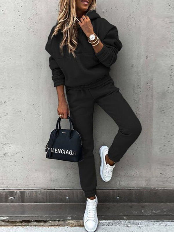 Fashion long-sleeved sports casual sweatshirt suit two-piece set