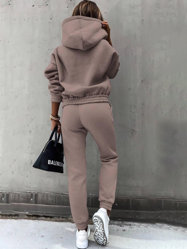 Fashion long-sleeved sports casual sweatshirt suit two-piece set