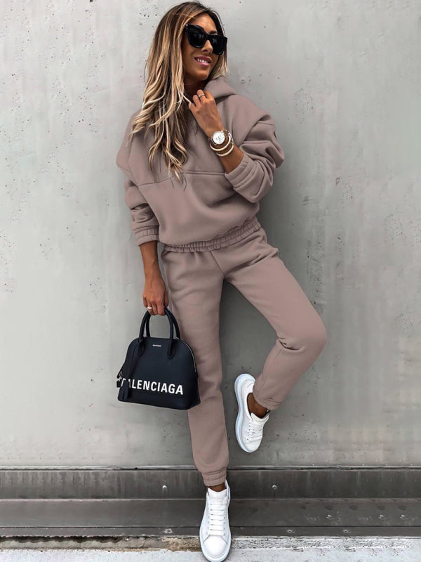 Fashion long-sleeved sports casual sweatshirt suit two-piece set