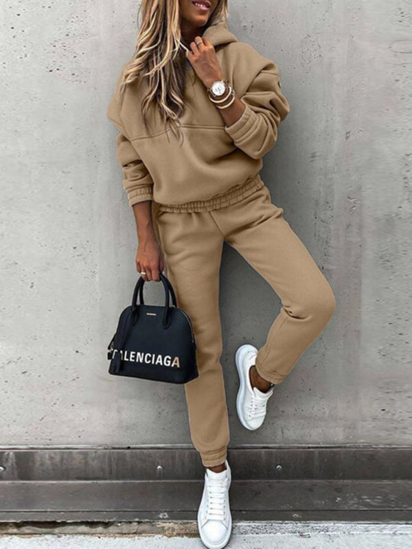 Fashion long-sleeved sports casual sweatshirt suit two-piece set