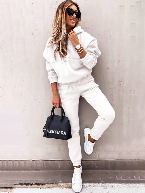 Fashion long-sleeved sports casual sweatshirt suit two-piece set