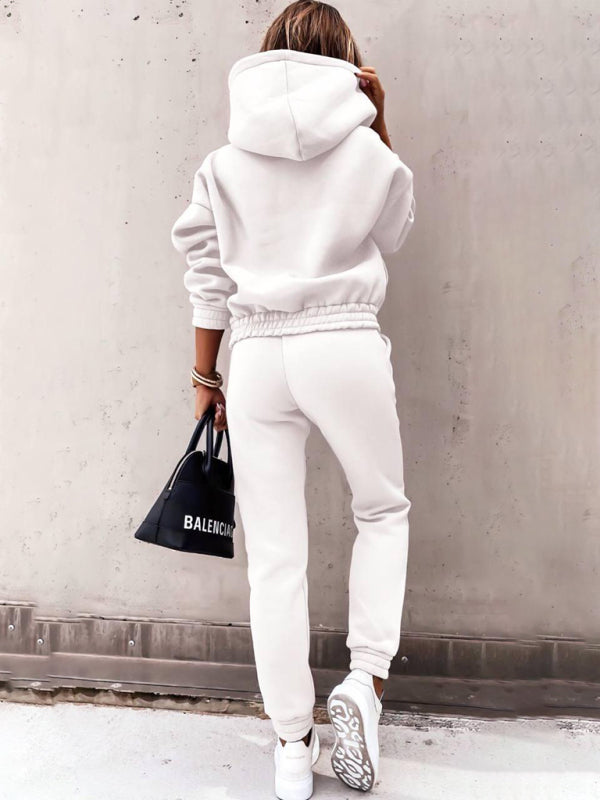 Fashion long-sleeved sports casual sweatshirt suit two-piece set